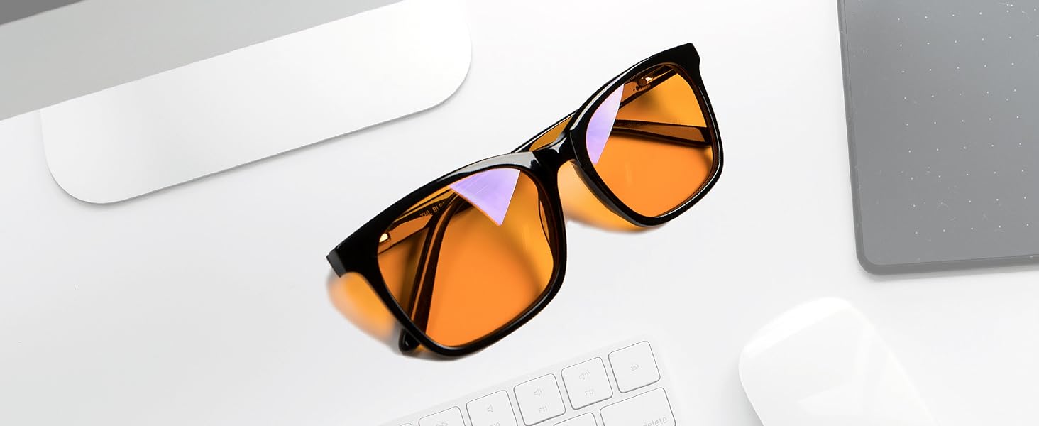 THL Orange Amber XL Blue Light Blocking Reading Glasses for