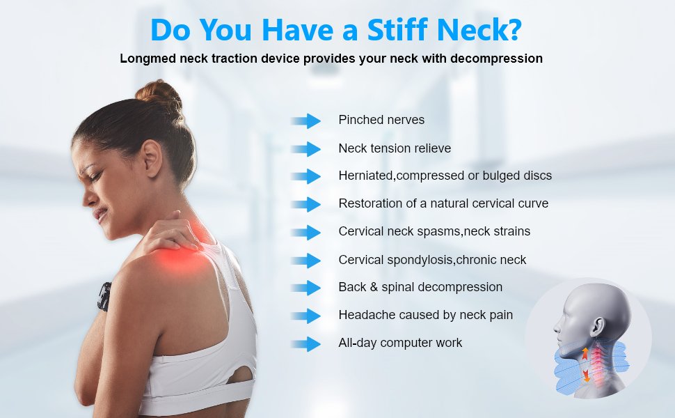 Longmed Adjustable Cervical Neck Traction Device Say