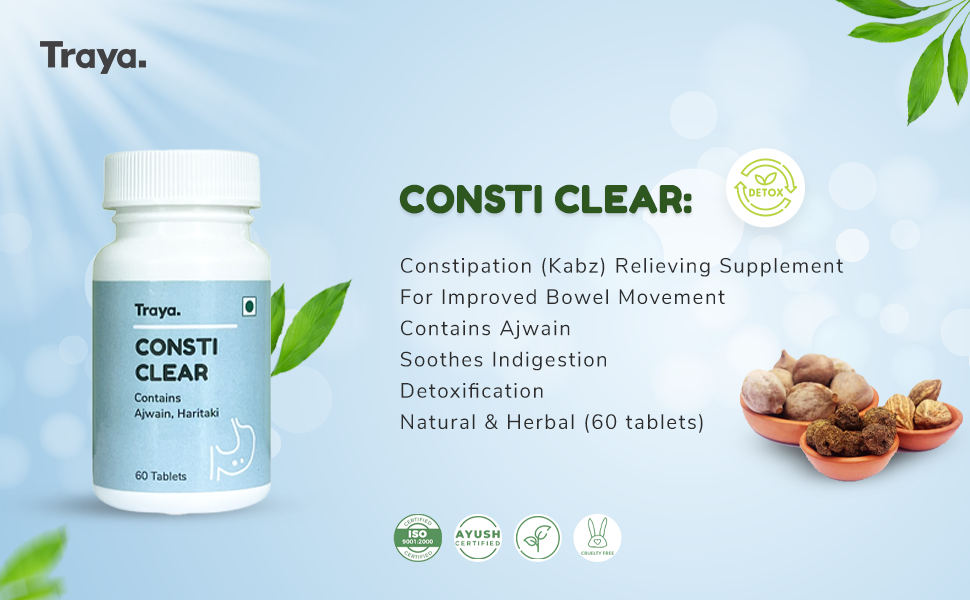 Buy Traya Consti Clear Ayurvedic Constipation Relieving Supplement