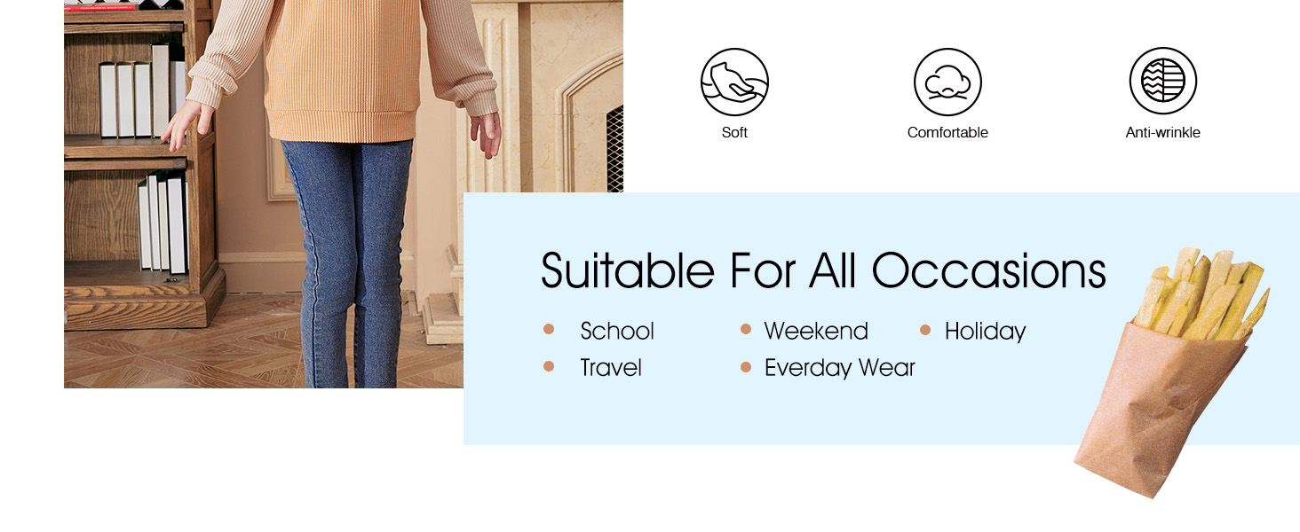 blibean girl fall long sleeve shirt tops outfit clothes size 6 7 8 9 10 11 12 13 14 15 16 years old