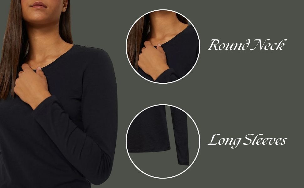 Round Neck Long Sleeves Top