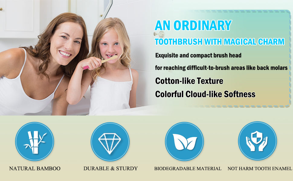 Kids Bamboo Toothbrushes 
