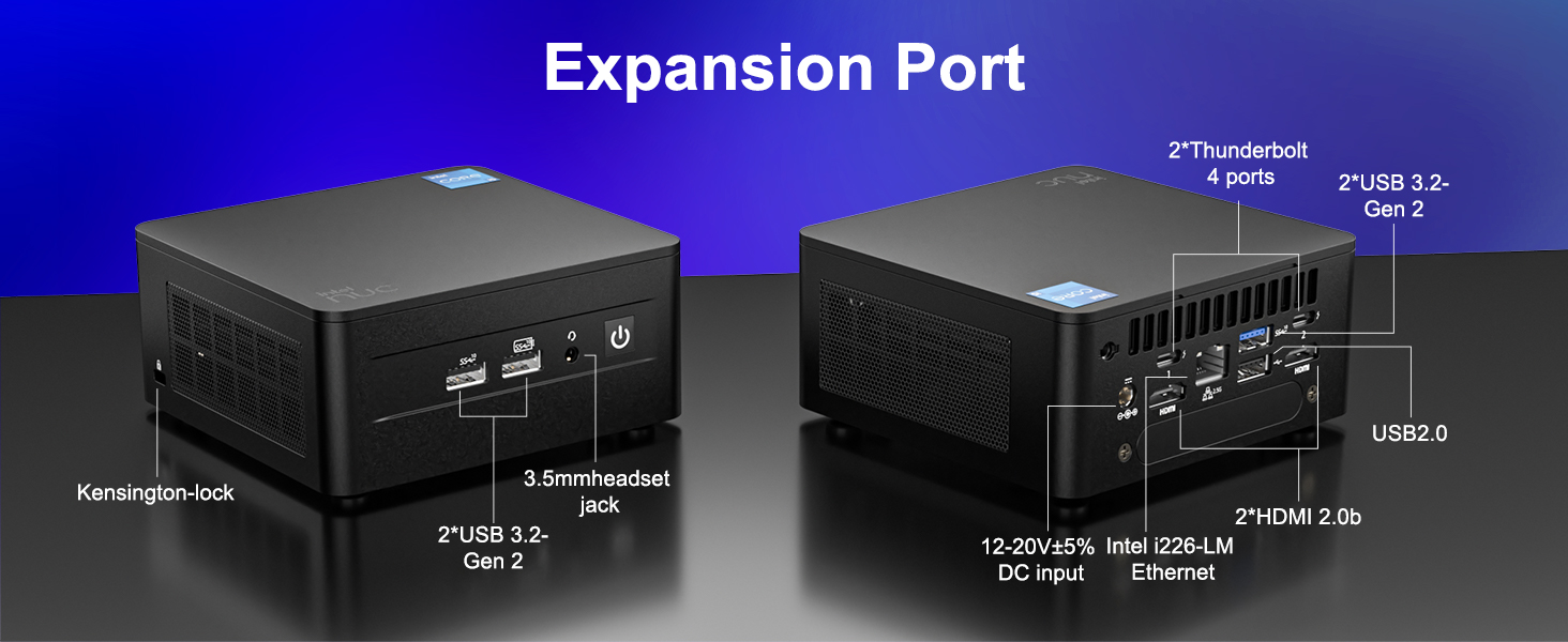Intel NUC 13 Pro, for ASUS NUC 13 Pro NUC13ANHi5 Versatile Mini PC, 16GB RAM & 512GB SSD with Core i5-1340 Processor, Support 4K&8K/WiFi6E/BT5.3/Gigabit Ethernet/Win11 Pro for Business/Office/Home