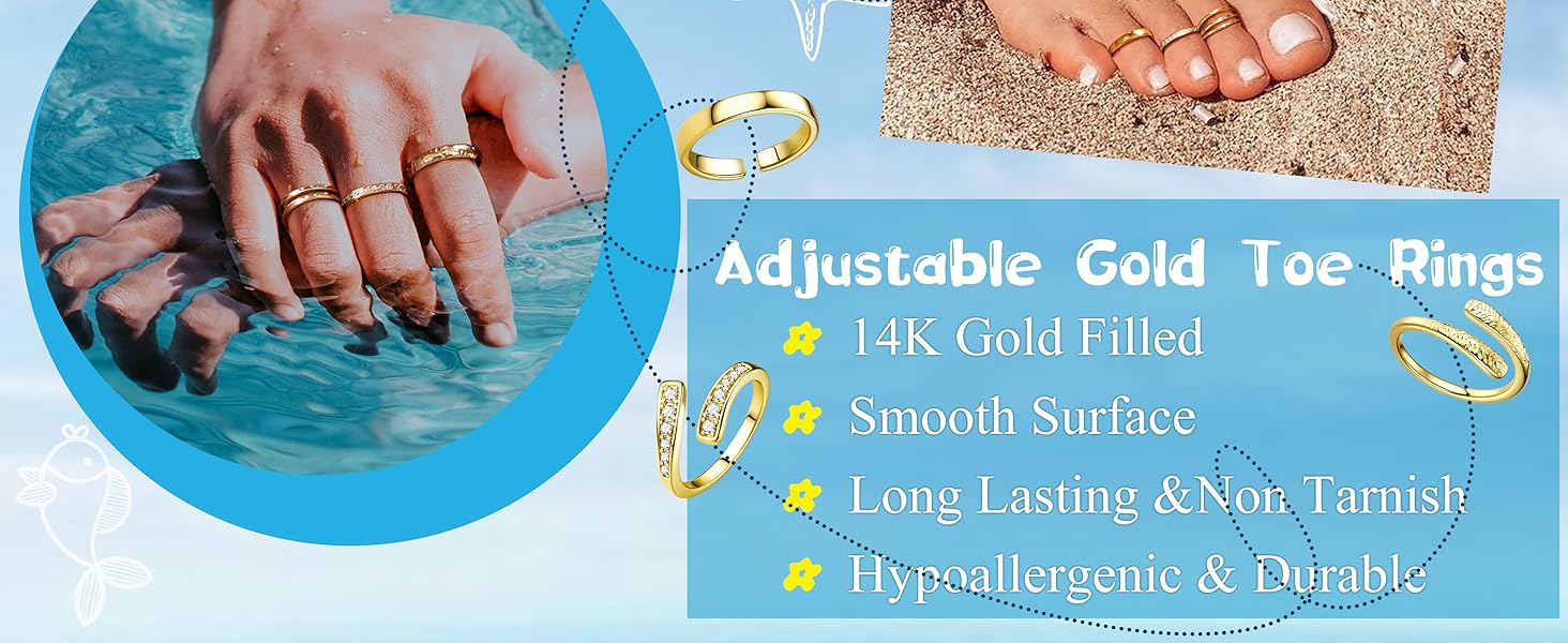 gold toe rings for women