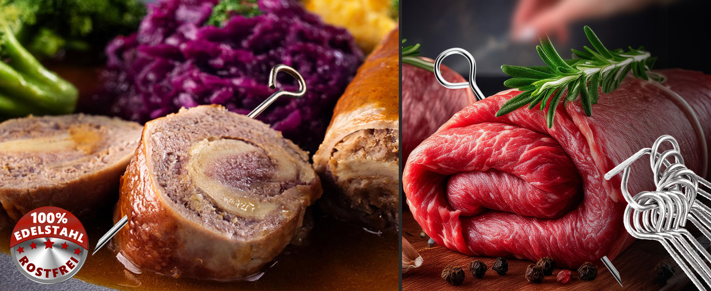 Rouladennadeln - 30er Set, Edelstahl - Made in Germany 10 cm ... Rouladennadeln - 30er Set, Edelstahl - Made in Germany 10 cm ...