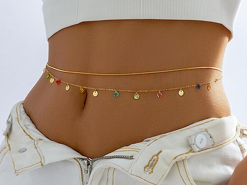 belly chain gold