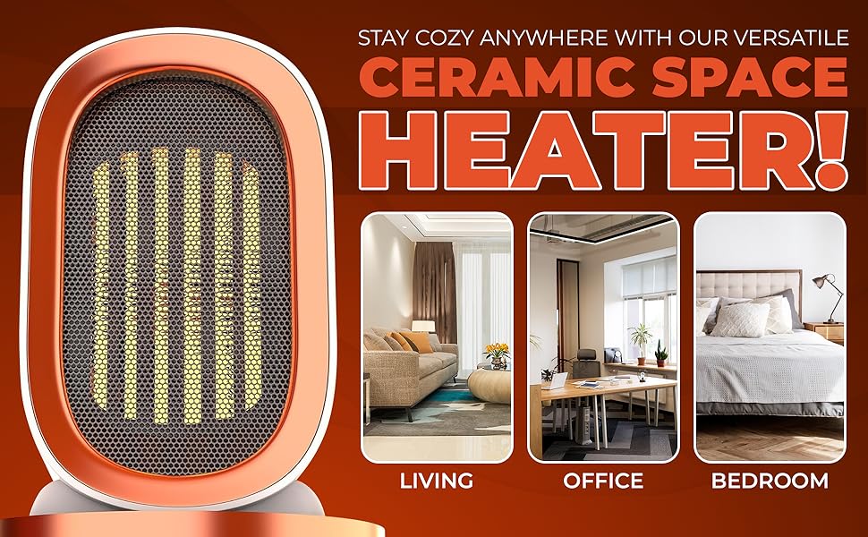 Heater Fan Heater Portable Room Electric Heaters Mini Camping Tower Ceramic Cooler Space Desk Tent
