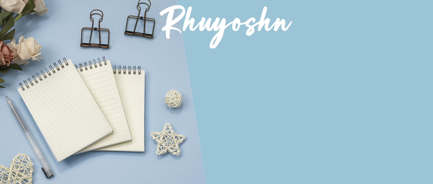 Rhuyoshn provides various notebooks and festival decorations.  