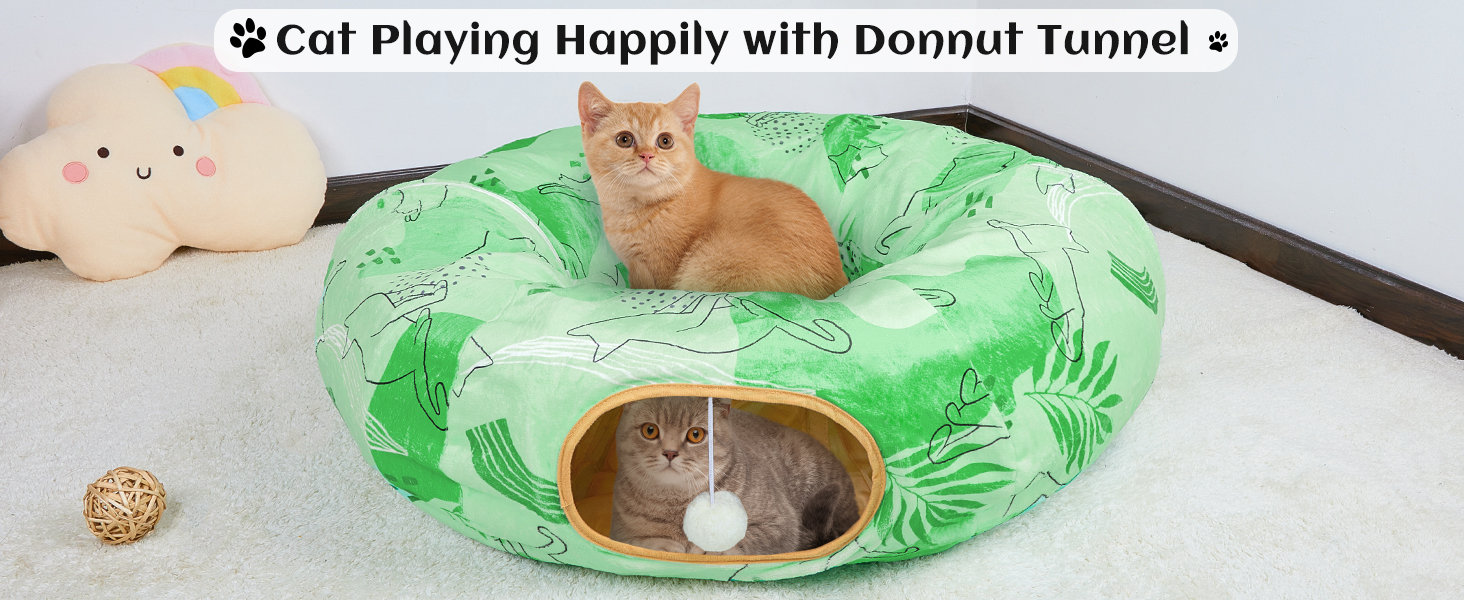Cat Tunnel Bed, Cat Tunnels Cat Toys for Indoor Cats S