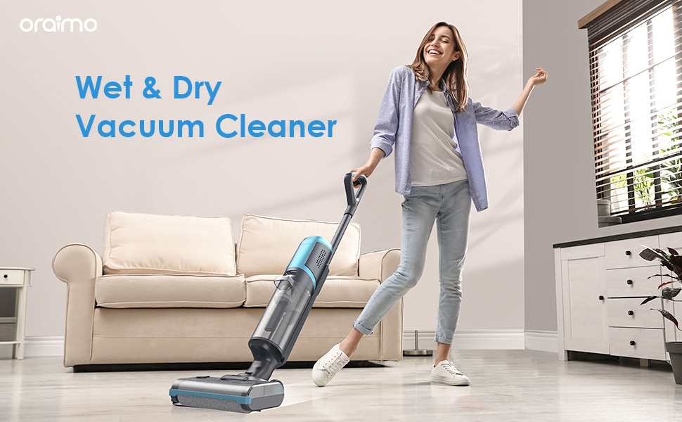 Oraimo Cordless Wet Dry Vacuum Cleaner and Mop, Powerful Hard Floors Cleaner, Smart All in One