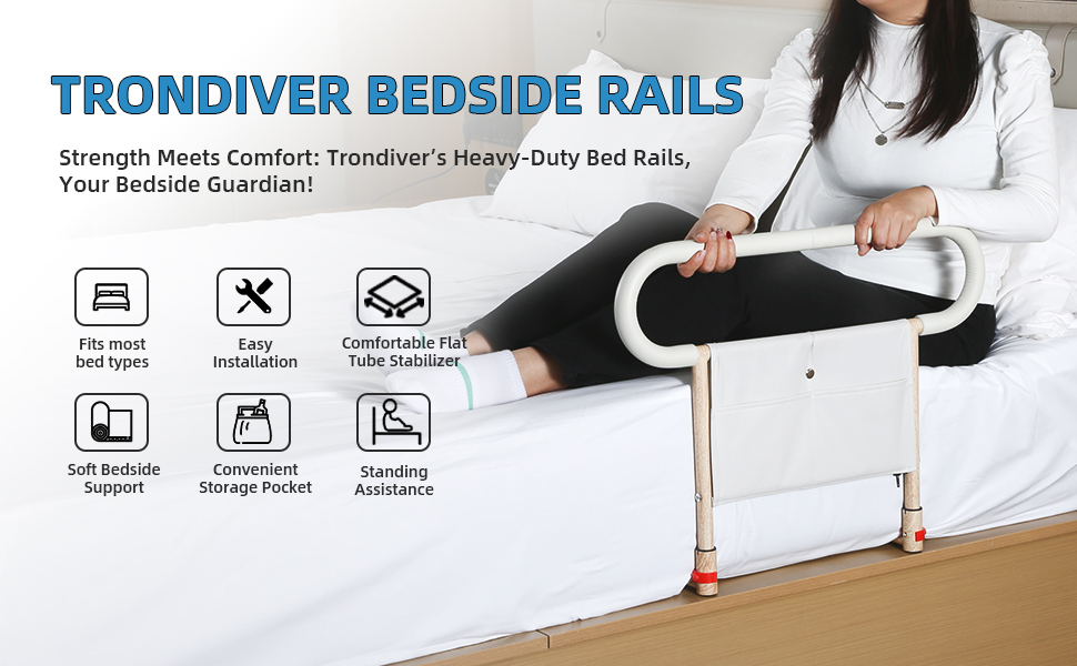 Trondiver Bed Assist Rail Heavy Duty Bed Rails for King