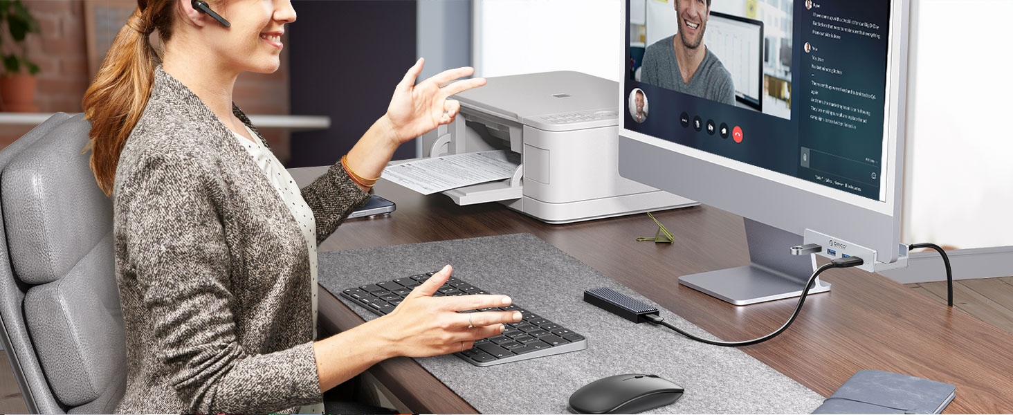 USB C ハブ クランプ 固定 usb hub 3.0 4ポート