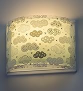 Dalber kinder Wandlampe, Kinderlampe Wandleuchte Clouds Grün kinderzimmerlampe