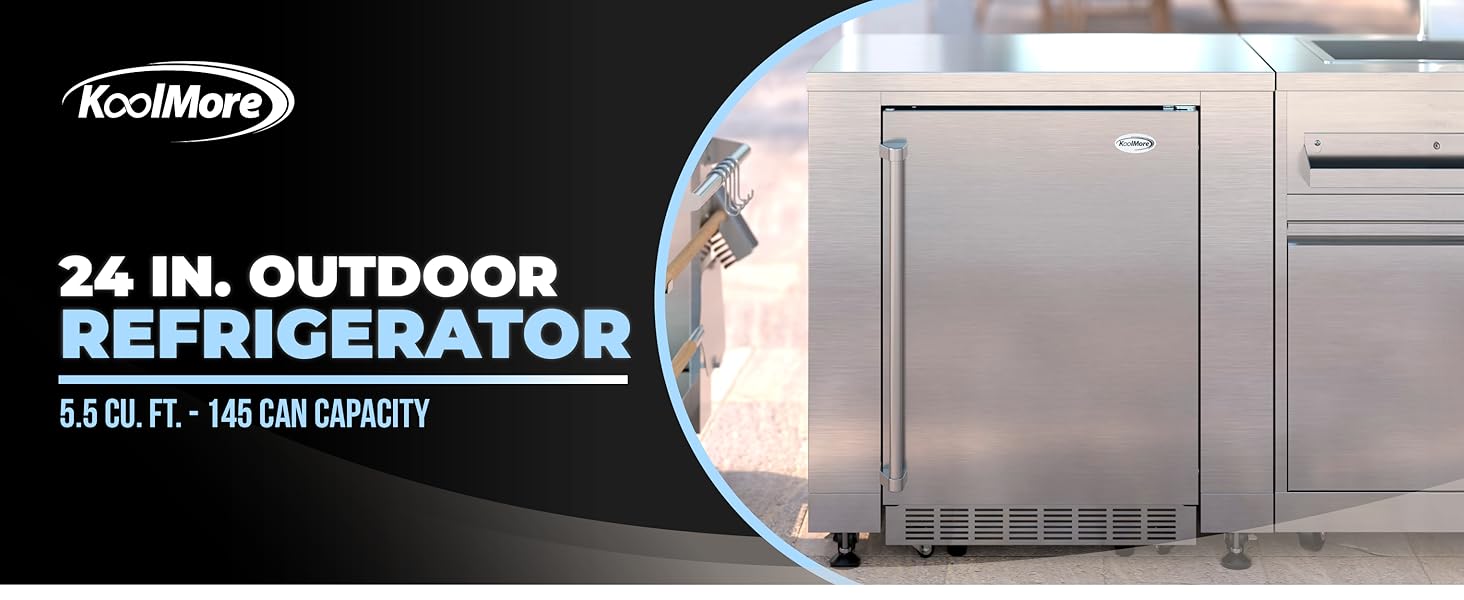 21 in outdoor refrigerator