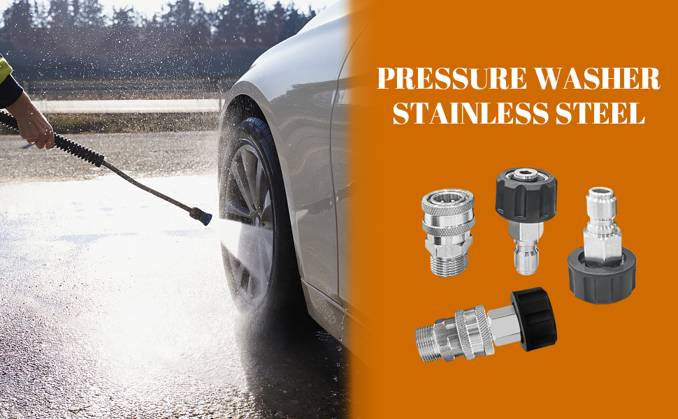 Willdone Pressure Washer Quick Connect Kit, Stainless Steel