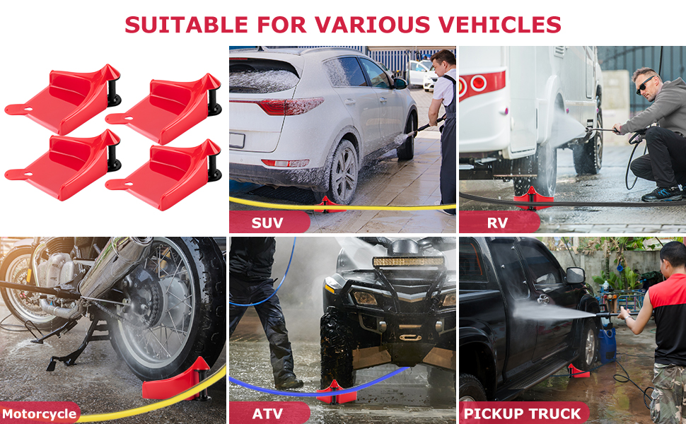 BYERNAUTO Car Hose Guide 4PCS, Hose Guide for Car Wash Detail, Tire Hose Roller