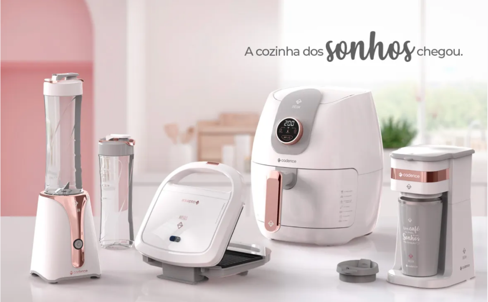 Kit Cadence Dream Rosé Gold - Blender e Cafeteira - 220V