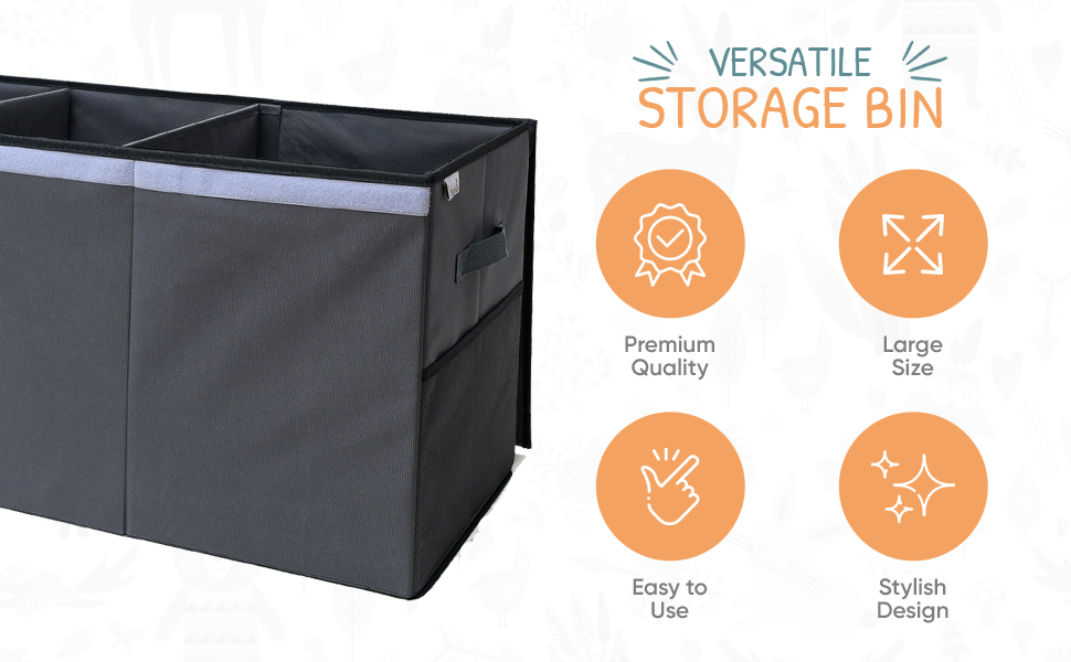 SoftOwl Extra Large Toy Storage Organizer with Lid Sturdy