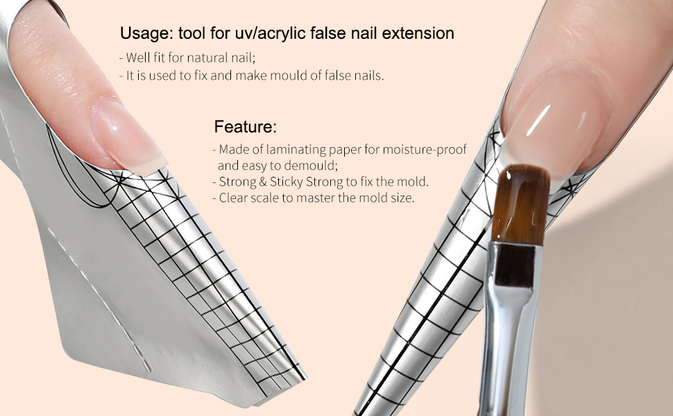nail form nail forms for builder gel for acrylic nails sticker short almond guide sticker xl