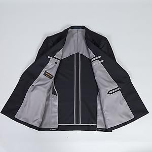 Amazon.co.jp: [NEVEREND] ブレザー メンズ ダブル ウール 紺
