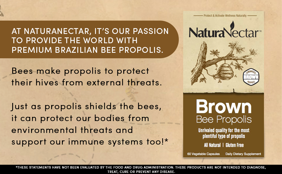 NaturaNectar Natural Brown Bee Propolis Supplement