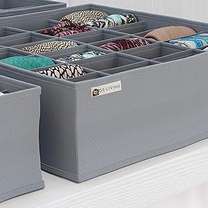 socks organiser close up in white wardrobe 