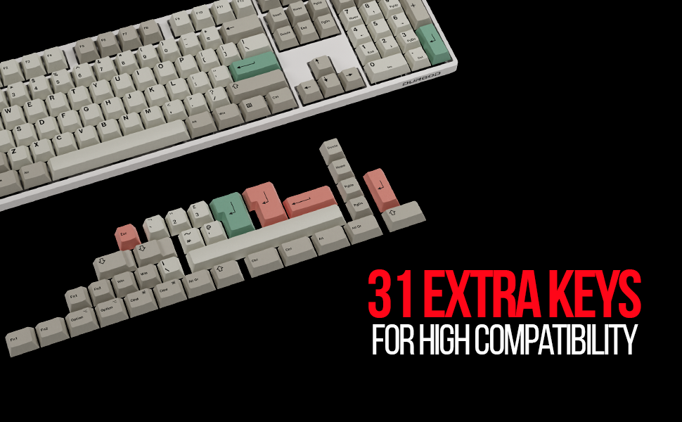 HK Gaming Custom Keycaps Dye Sublimation PBT Keycap Set for