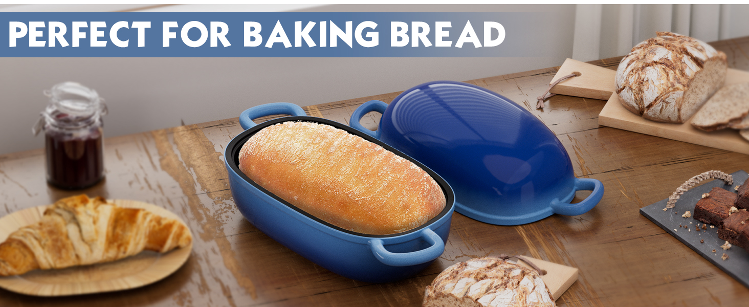 cast iron bread pan with lid