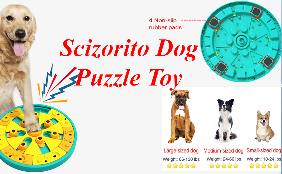Scizorito Dog Puzzle Feeder Toy for Large,Medium&Small Dog