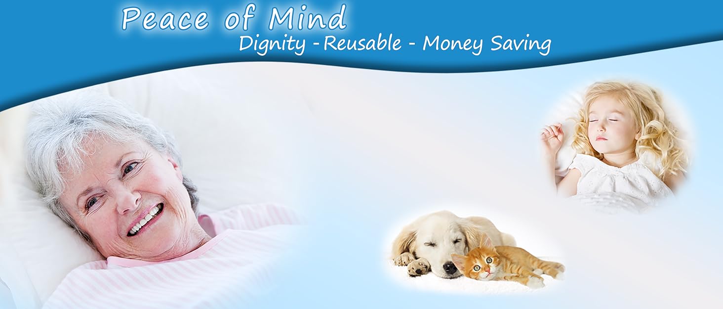 Bedding Aid Reusable Bed Pads for Seniors with Incontinence