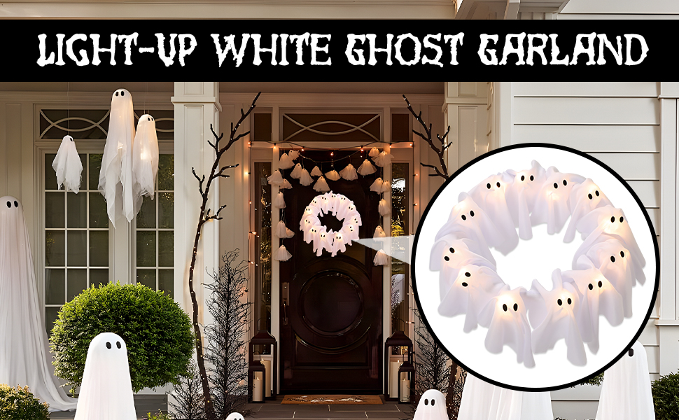 Halloween Ghost Wreath