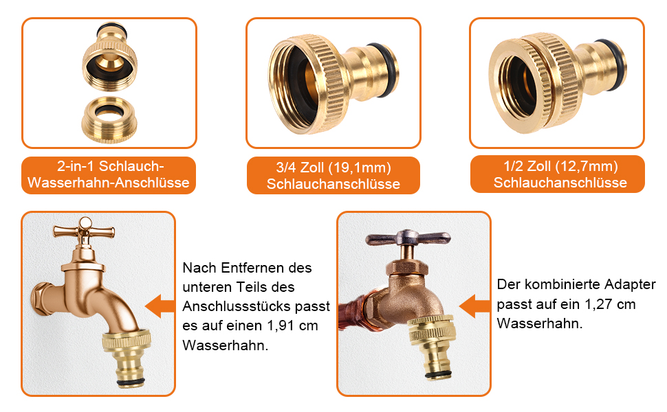 Wasserhahn Adapter 1 2 Zoll Auf 3 4 Zoll www.amazon.de