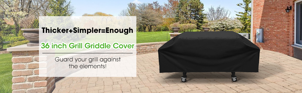 Mightify 36 inch grill griddle cover in the yard