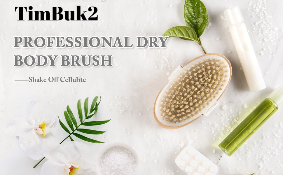 Dry Skin Body Brush With Natural Bristle, Wooden Body Exfoliator for Men and Women, Body Brush,