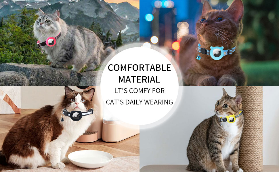 Pet Supplies Windhunt 2 Pack Cat Collar Airtag Holder with Bells