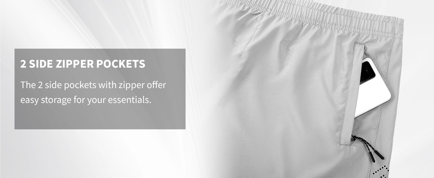 2 side zipper pockets