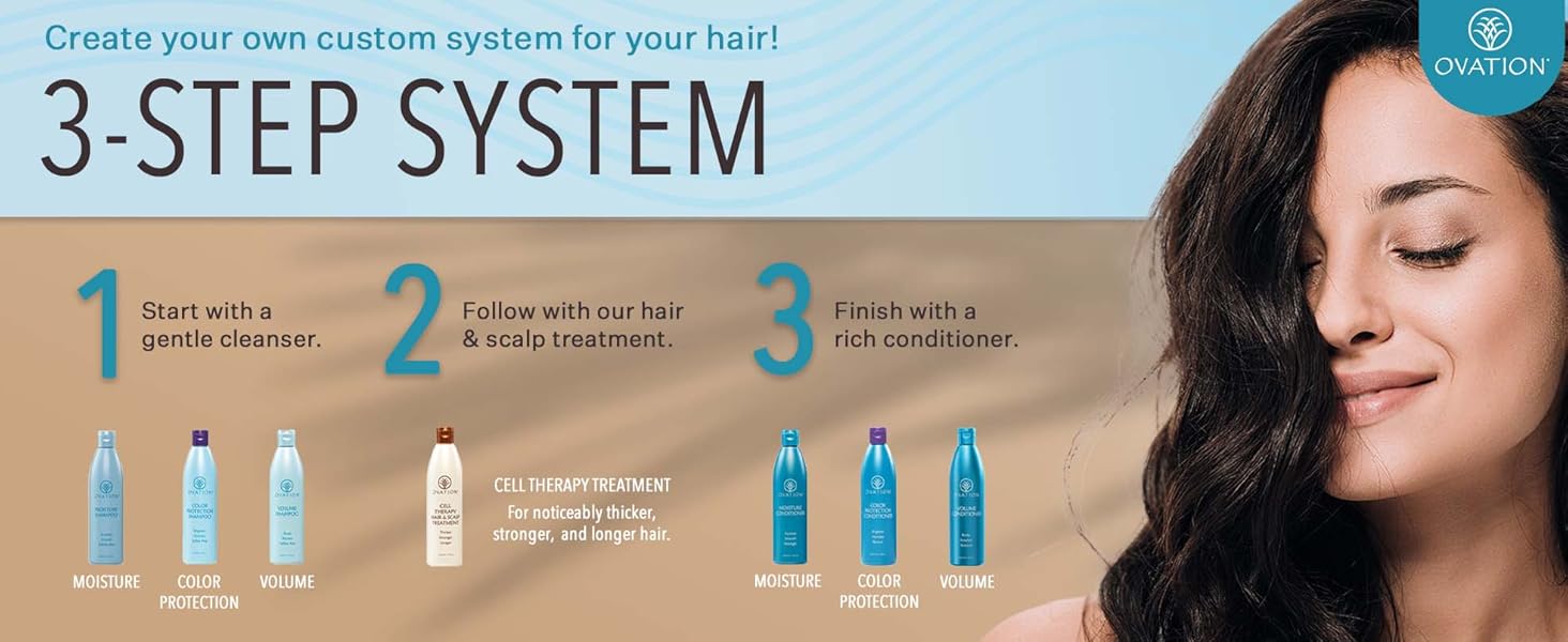 ovation hair, color protection shampoo, hydrate, soften, lightweight cleanser, sulfate paraben free