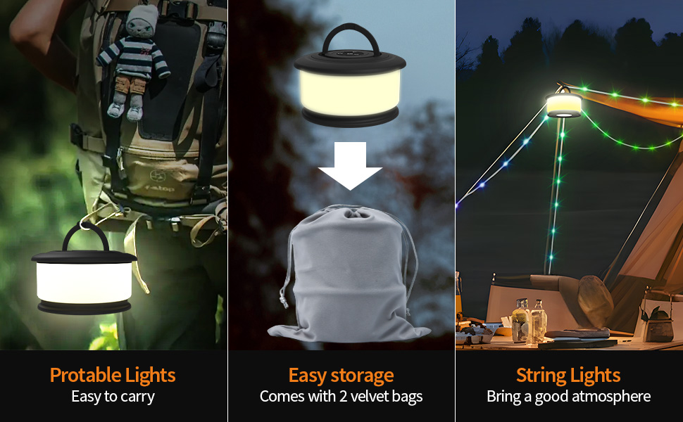 Portable Camping Light for Hiking, Decorations