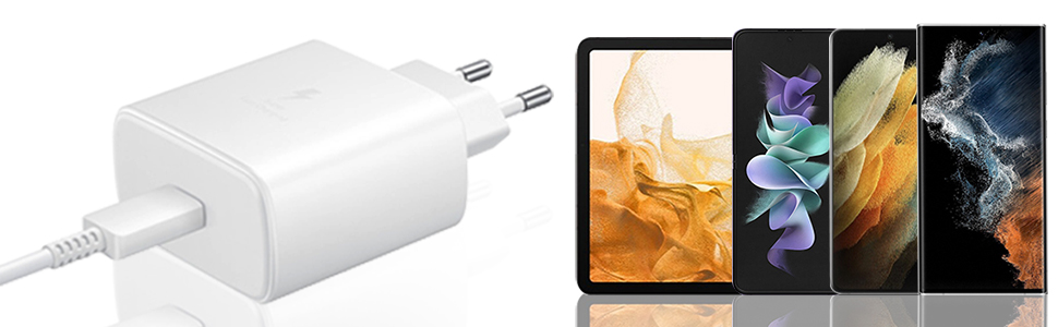 carregador rápido 45W carregador S22 S21 original cabo carregador tablet S8 S7