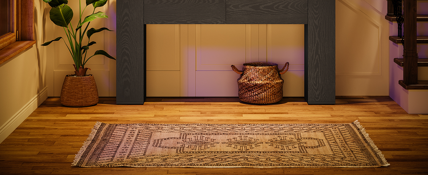 Rustic Console Table with 2 Hidden Drawers – Vintage Wood Grain Entryway Storage