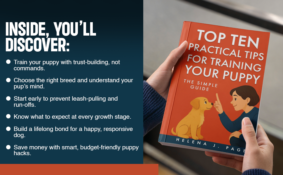 Top Ten Tips for Training your Puppy The Simple Guide Cover and Highlights
