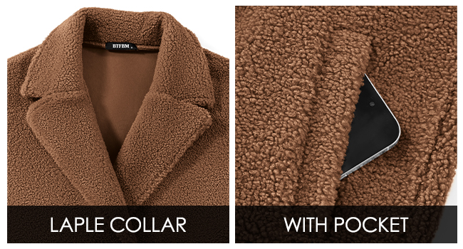 BTFBM Women 2025 Winter Faux Fur Coats Lapel Long Sleeve Fuzzy