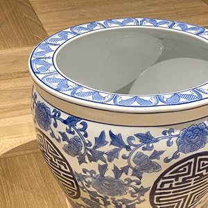 蓋付き深鉢　染付鉢 蓋付き深鉢 染付鉢