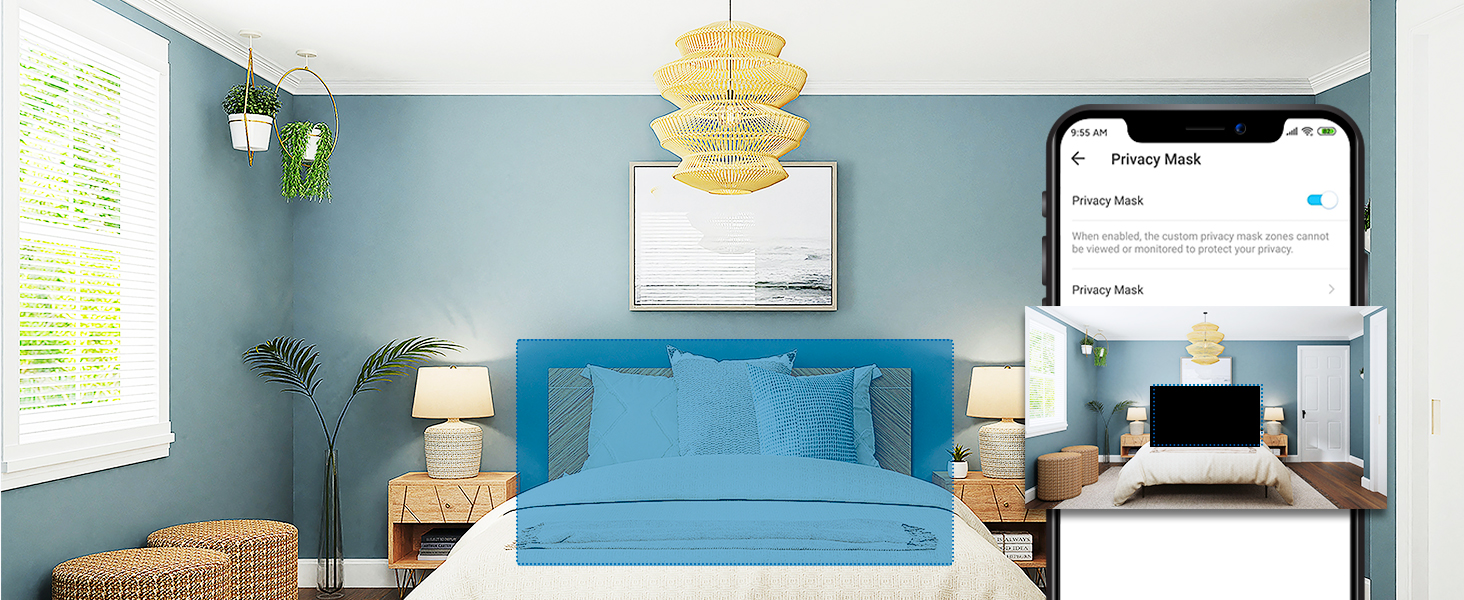 Tapo C200C - Câmara de Vigilância Wi-Fi 360°, 1080p, Visão Noturna, Detecção IA