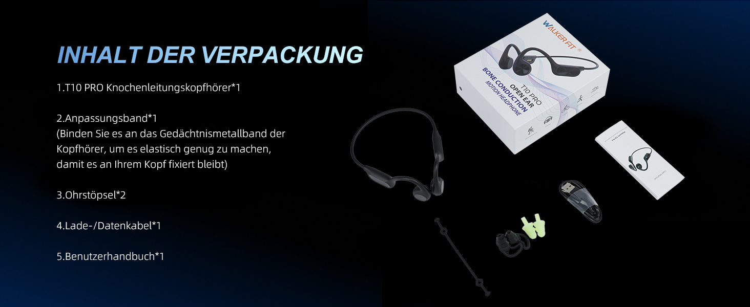 WalkerFit T10PRO kemik iletimli kulaklıklar