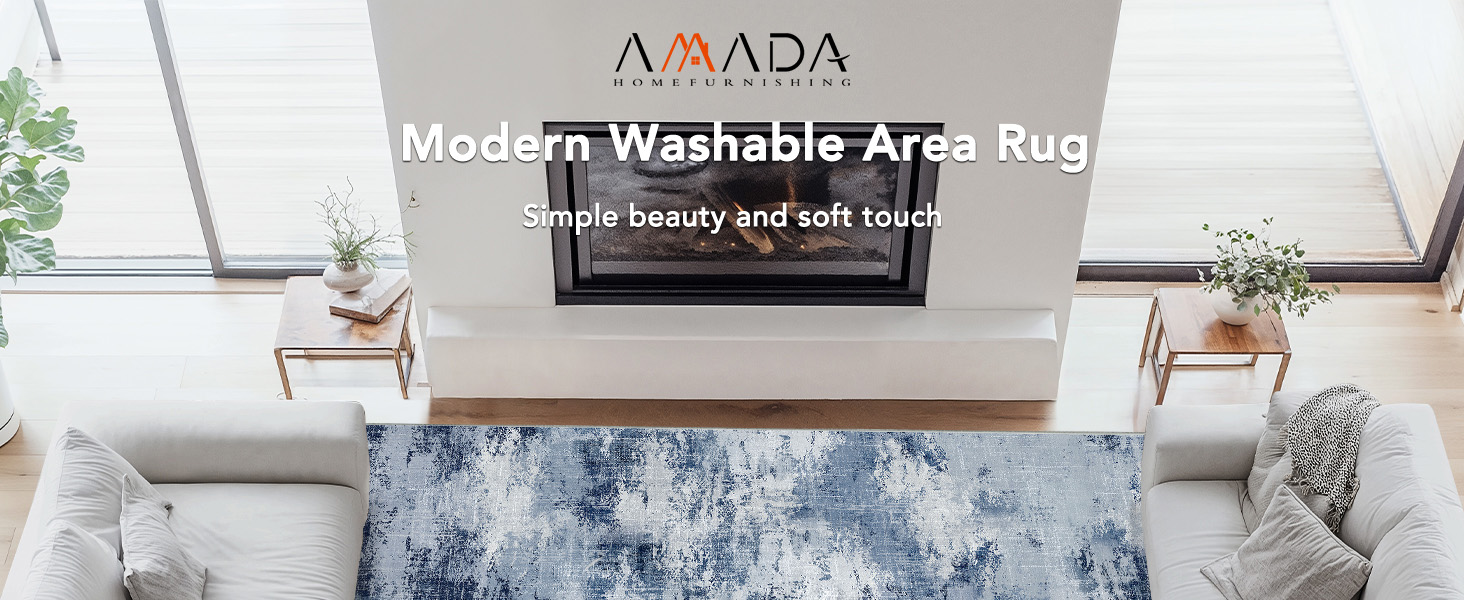 modern washable area rug