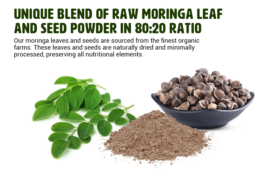 Amazon.com: WAY 4 ORGANIC W4O Moringa Oleifera Leaf and Seed Powder (80:20) Ratio 16 Oz(1lb), Tender Leaves & Seeds, One Powder with Two Benefits, Miracle Tree : Patio, Lawn & Garden