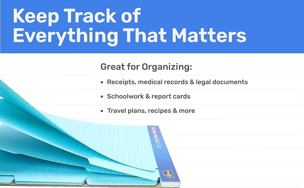 Find It File Folder Notepad Pack of 129.5 x 12.5 Inch