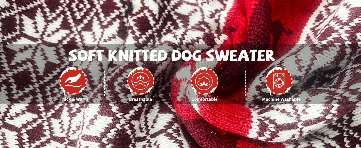 OTOB Small Dog Christmas Sweater Hoodie Reindeer with