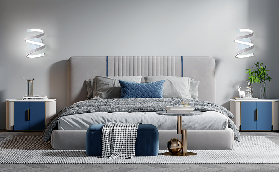 Applique Da Parete A LED Moderna, Applique Da Parete A LED Bianco Iteddo 6500K, Applique Da Parete Per Interni Da 18 W, Applique A Spirale Bianca Per Camera Da Letto, Soggiorno, Cucina, Corridoio 12 Lampada da parete a spirale per camera da letto